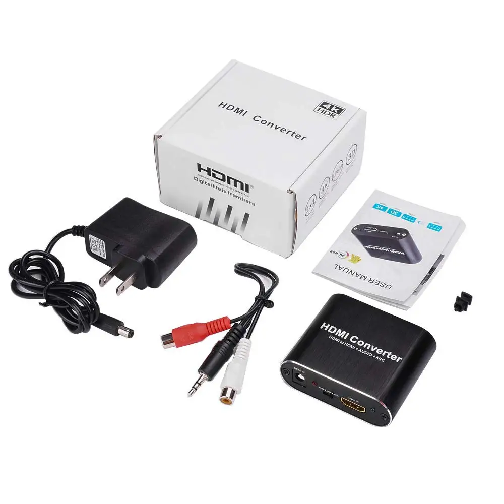 4K 60 Гц HDMI аудио экстрактор 5 1 ARC сплиттер для оптический TOSLINK SPDIF + 3 мм стерео|Кабели