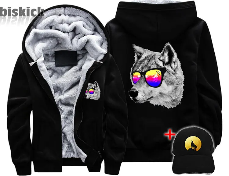 Wolf Veste loup regard одежда для мужчин wo men wolf dream плотное пальто куртка зимняя теплая Толстовка Топ толстовки