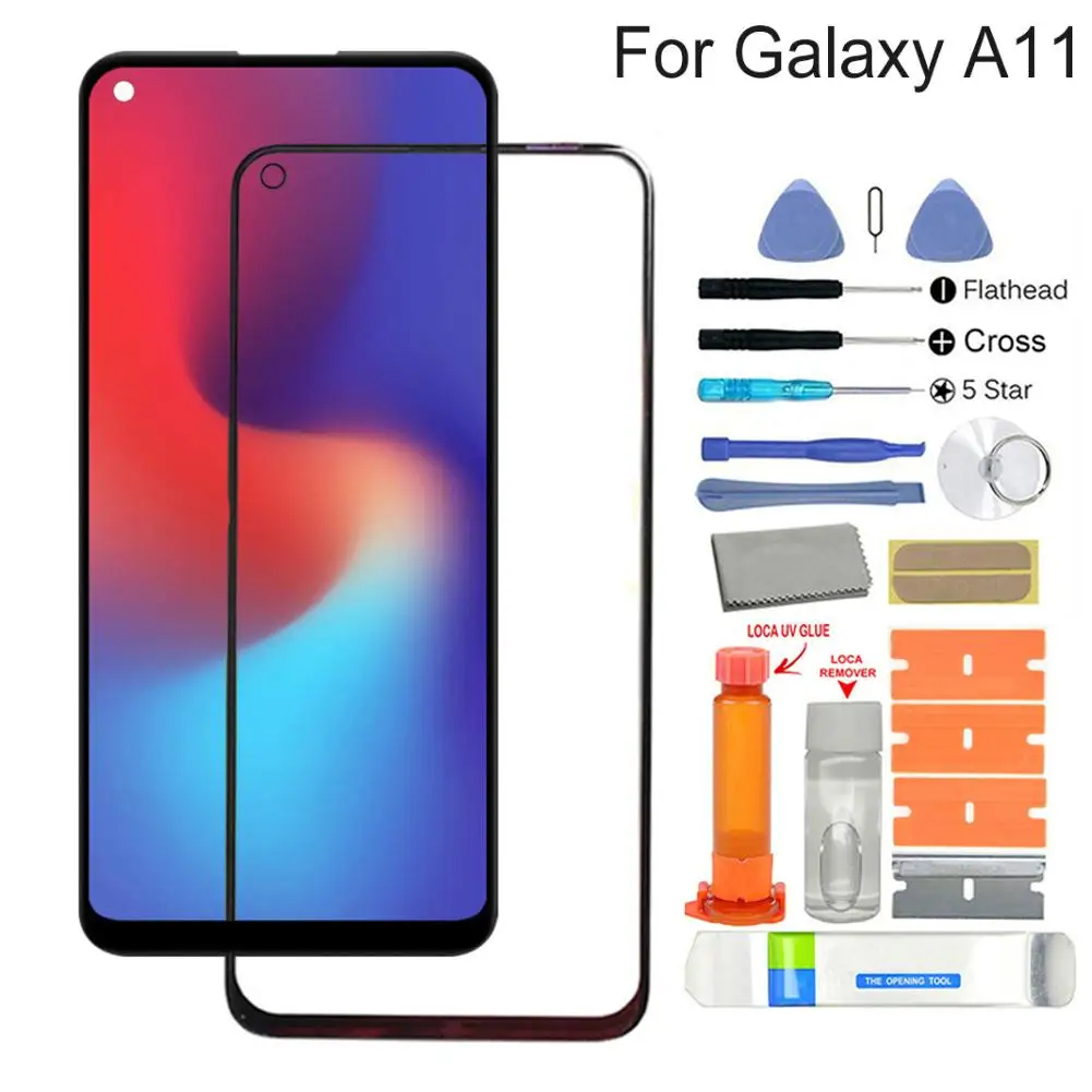 Сменный комплект для Samsung Galaxy A01/A11 внешний стеклянный экран с дигитайзером в
