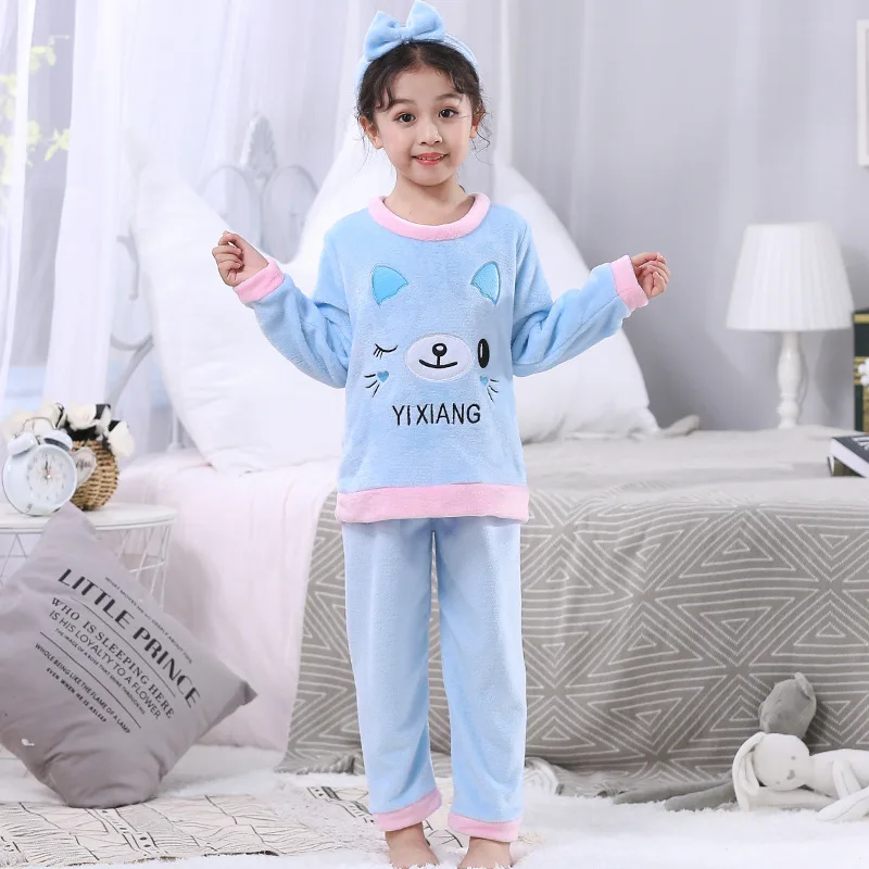 

[Snow Dan] 9 a Style ON CHILDREN'S Pajamas Autumn & Winter BOY'S Thick Coral Velvet plus Velvet Flannel Home