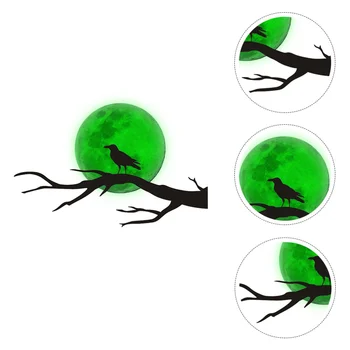 

1 Set Halloween Wall Sticker Halloween Decal Home Decoration (Black Green)