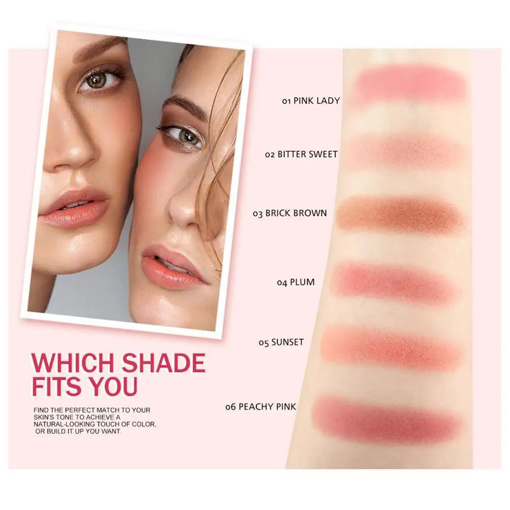

Face Makeup Blush Palette Petal Matte Blusher Highlighter Minerals Powder Cosmetic Rouge Contour Up Make Cheek Natural Y9F2