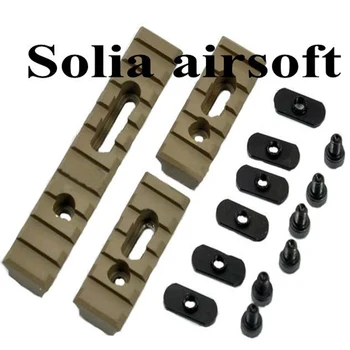 

3pcs Metal Rail Set Extension Rails Cover Flashlight Scope Mount Dark Earth For Outdoor Hunting