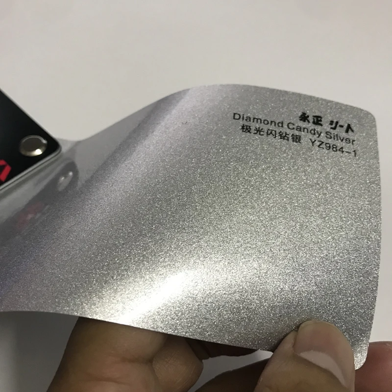 Silver Diamond Glitter Vinyl Wrap Sticker