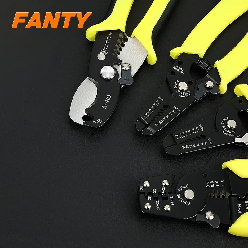 

Fully automatic wire stripper wire cutter pliers multitool crimper cable stripper cutter electrician crimping tool