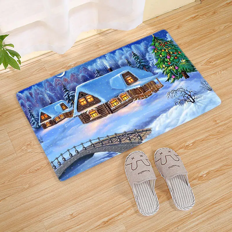 Merry Christmas нескользящий 3D коврик для дома коврик для ванной комнаты прикроватные коврики мягкий фланелевый обеденный ковёр для гостиной - Color: No.13