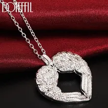 

DOTEFFIL 925 Sterling Silver 18-30 Inch Chain Angel Wings Love Pendant Necklace For Women Fashion Wedding Party Charm Jewelry