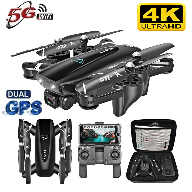 S167 GPS Дрон с камерой RC Квадрокоптер дроны HD 4K 5G WIFI FPV складной вне точки летающие