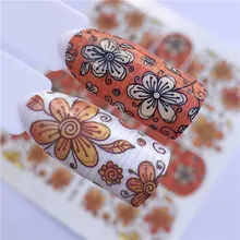 LCJ 1 лист Акварельные Цветы Partten слайдер для ногтей переводная наклейка для дизайна ногтей переводная наклейка для маникюра