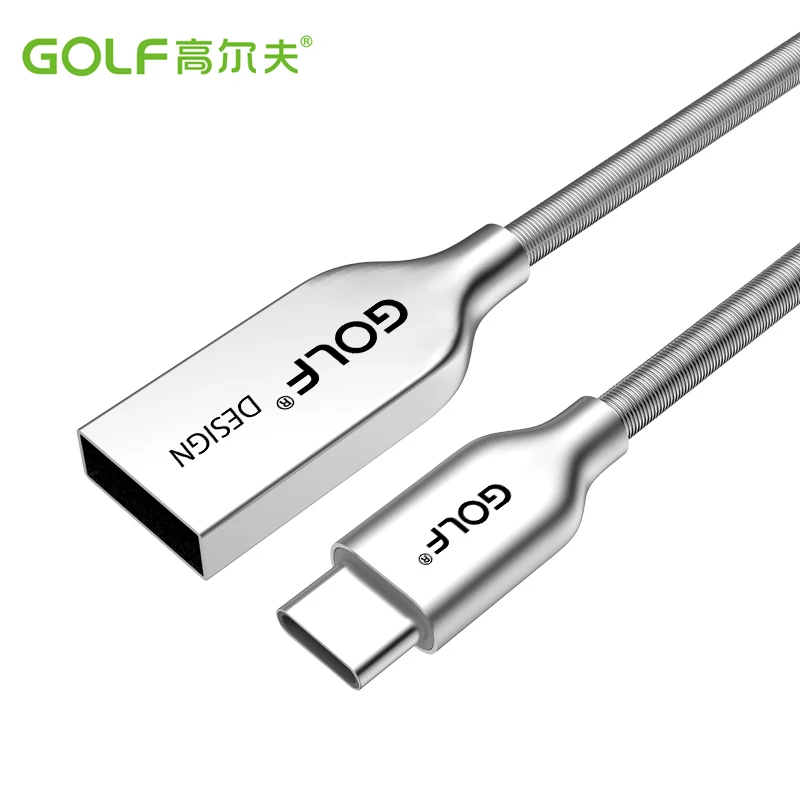 Металлический для гольфа Весна Быстрая зарядка type C USB кабель зарядки данных huawei