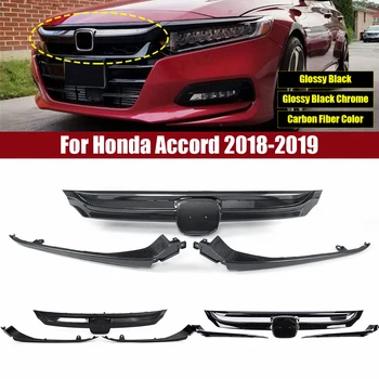 

Front Grille Carbon Fiber Grille Cover Replacement Part Base With Headlight Eyelid For Honda For Accord Sedan 10th Gen 2018-2019