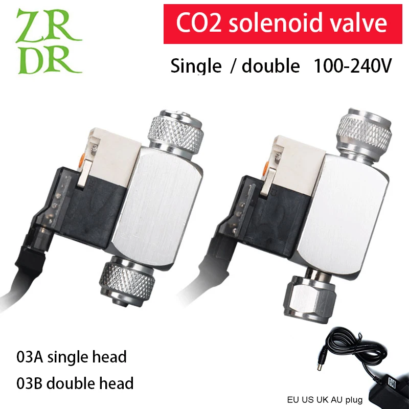 fish tank low temperature CO2 fish tank solenoid valve input AC110-240V output DC12V used for fish tank CO2 adjustment system