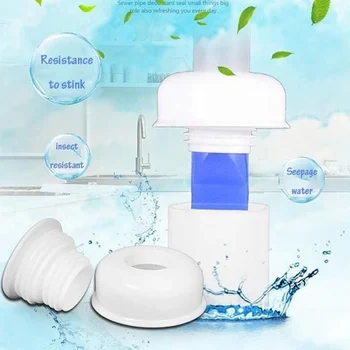 

Bathroom Smell-proof Leak Core Kit Silicone Down the Water Pipe Drain Core Kitchen Bathroom Sewer Seal Leak J8