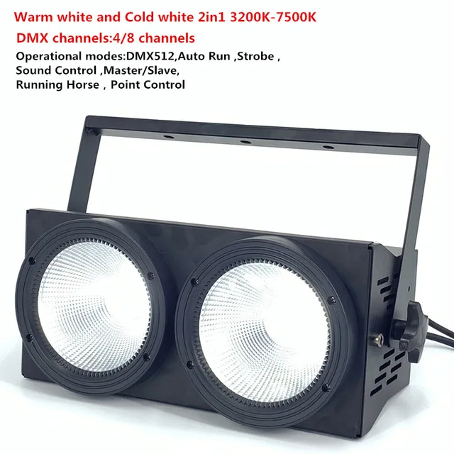2x100 Вт Led COB Par Светильник s 200 Вт Светодиодный светильник для зрителей s RGBWA UV 6в1 теплый белый холодный белый светодиодный стробоскоп моющийся диско-dj светильник - Цвет: Warm Cold white 2in1
