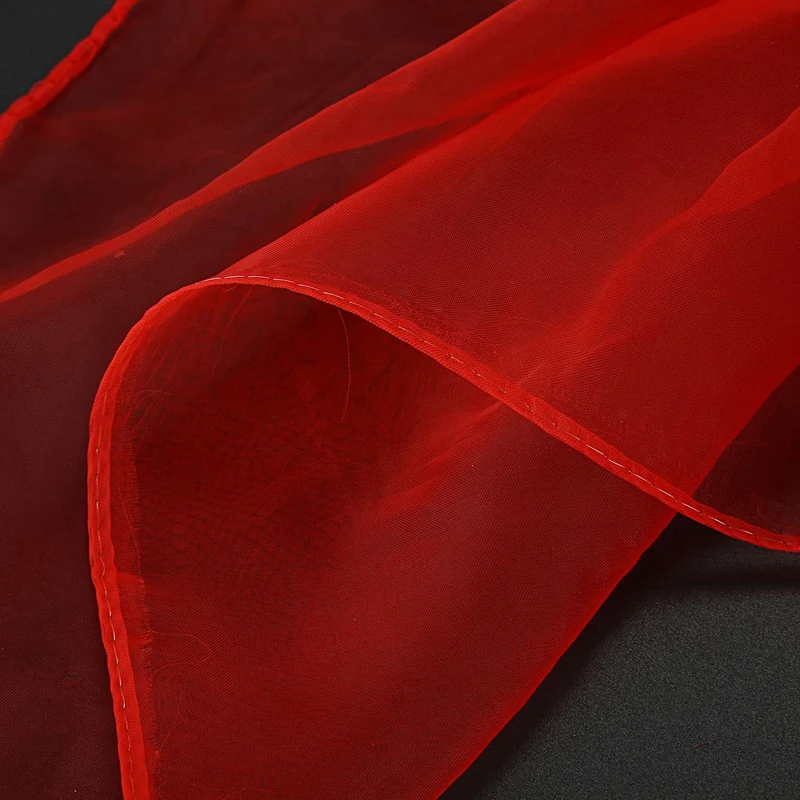 2 шт милые модные простые квадратные шифоновые шарфы для шеи 70 см х 70 см, красный и белый
