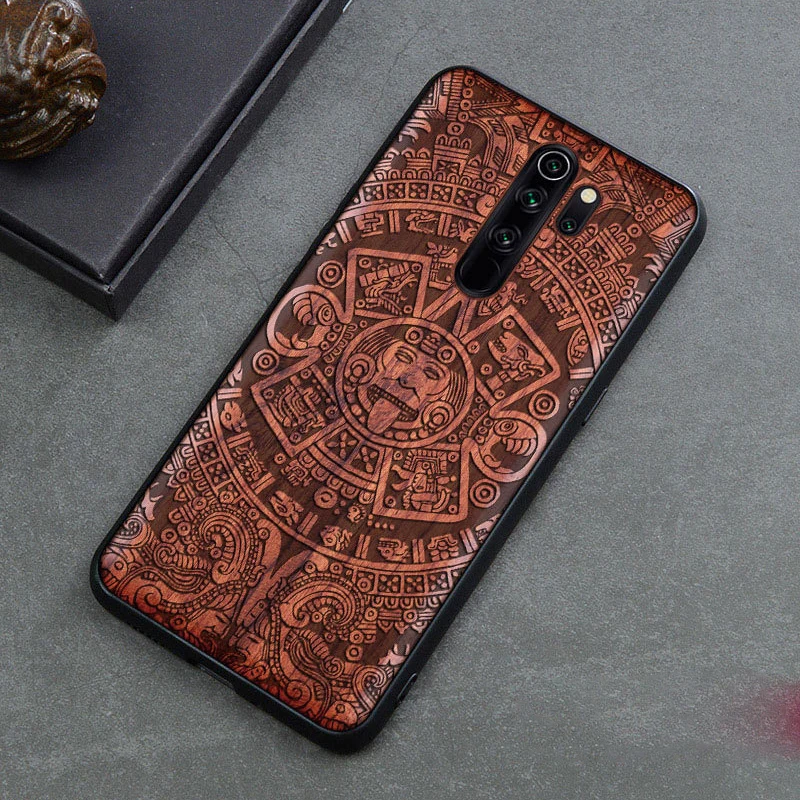 Настоящий деревянный ящик для Xiaomi mi 9T Pro 9 SE Lite CC9 CC9E A3 красный mi Note 8 K20 7 Чехол Embona резьба рельефный жесткий чехол Funda - Цвет: E