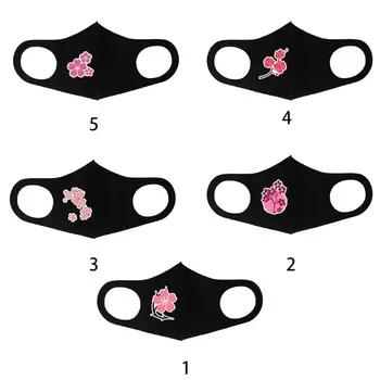 

5 Types Unisex Ice Silk Dustproof Mouth Mask Flowers Logo Anti-Fog Haze Face Cover R7RF2492