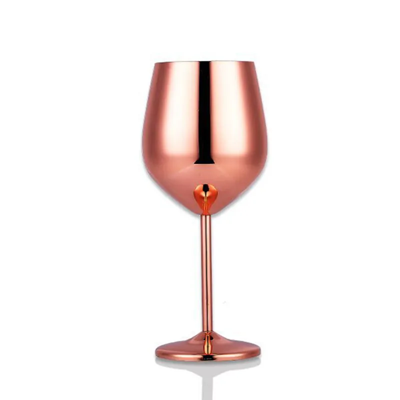 520 мл бокал для красного вина из нержавеющей стали, серебро, розовое золото, бокалы для сока, напитков, шампанского, бокал для вечеринок, барная посуда, кухонные инструменты - Цвет: Gold