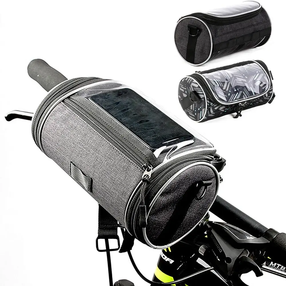 

Motorcycle Storage Bag with Safety Reflective Strip Multi-purpose Cycle Bicycle Front Bag Navigation Touch Screen Film 2.6L