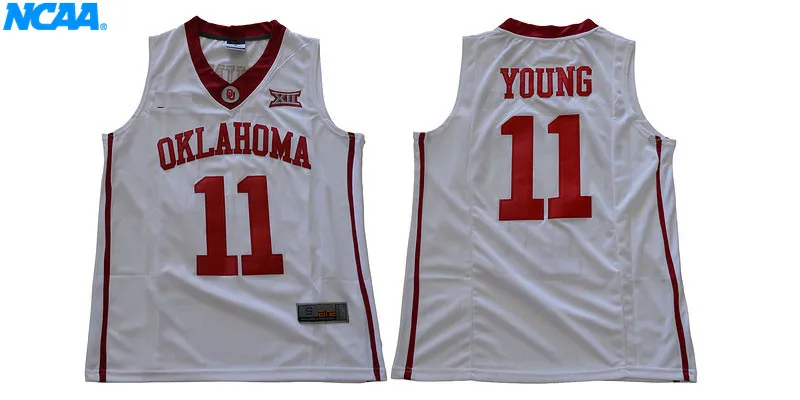 Новое поступление, высокое качество, Oklahoma YOUNG#11 футболка колледжа, спортивные майки, S-XXXL - Цвет: 1