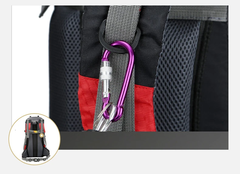 Acampamento ao ar Mochila com Capa de Chuva à Prova Água para Montanhismo Bolsa de Esportes Livre Dwaterproof Caminhadas Mochilas Molle Escalada 60l 40 capa de chuva à prova dwaterproof água