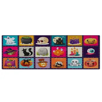 

Halloween multi-patterned floor mats Rug Soft Flannel Floor Mat Carpet Non-Slip Back Bathroom Door Home Decorations