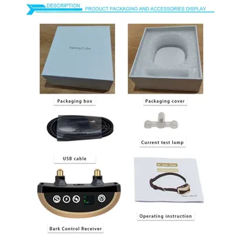 

Dog barking collar without vibration dog collars adjustable and rechargeable for small and medium-sized dogs training collars