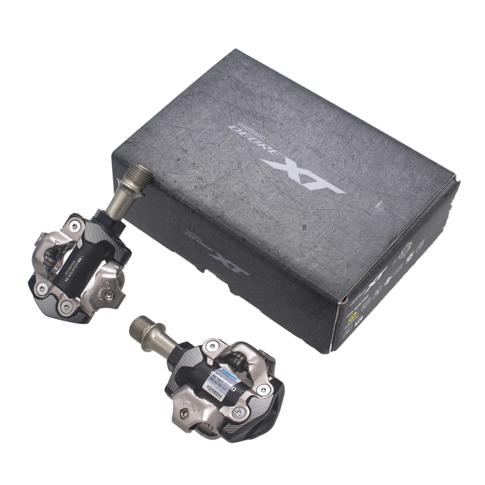 PD-M8100 With Box Shimano Deore XT PD M8100 M8120 Горный или Кроссовый велосипед SPD контактные педали самоблокирующиеся педали набор w/Cleat SM-SH51 - Цвет: PD-M8100 With Box