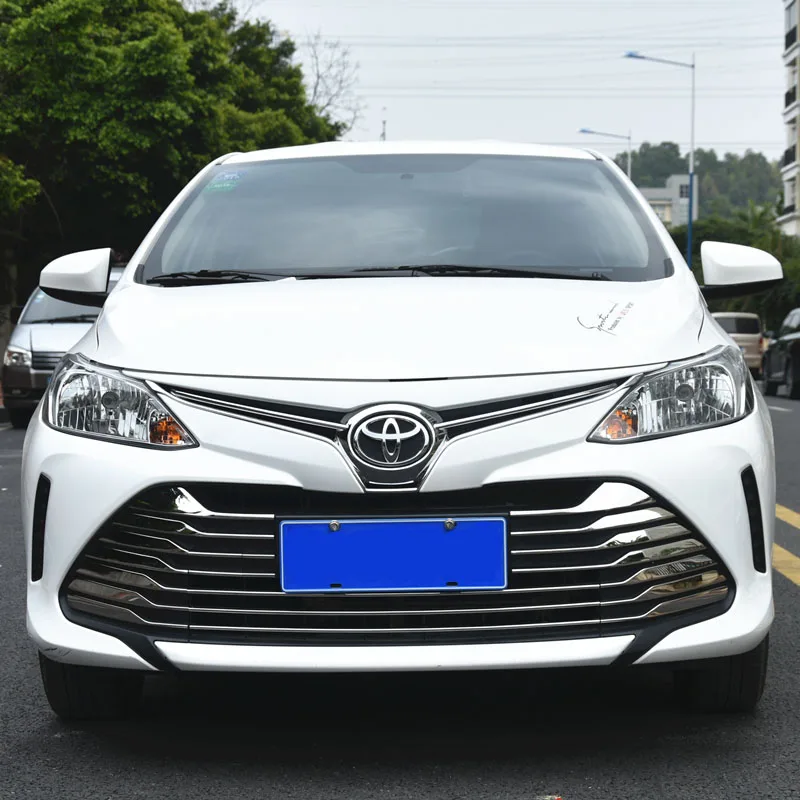 

for Toyota 17 vios modified middle mesh trim strip 18 vios dedicated front bumper trim strip fog lamp trim strip