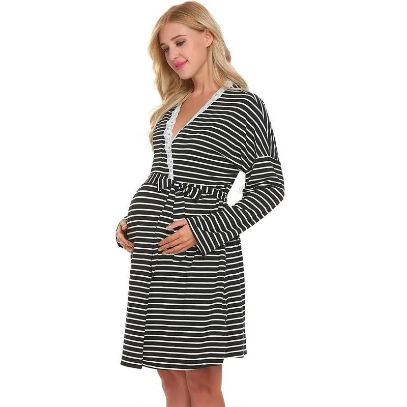 ENXI грудного вскармливания пижамы платье для беременных; Кормление Одежда для беременных для женщин Беременность Платья для кормящих