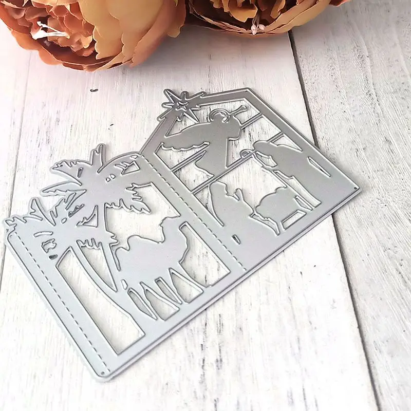 Christmas Light Box Metal Cutting Dies Stencil DIY Scrapbooking Album Stamp Paper Card Embossing Crafts Decor