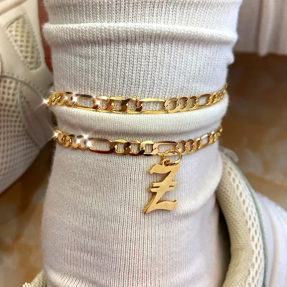 Flatfoosie S-Z Letter Initial Anklets Bracelet For Women Gold Color Alphabet Anklet Boho Summer Beach Barefoot Foot Jewelry Gift Flatfoosie S-Z Letter Initial Anklets Bracelet For Women Gold Color Alphabet Anklet Boho Summer Beach Barefoot Foot Jewelry Gift