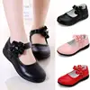 Girls Leather Shoes for Children Wedding Dress Princess School Shoes Kids Summer Bow-knot Black Student Sandals Korean Fashion ► Photo 1/6