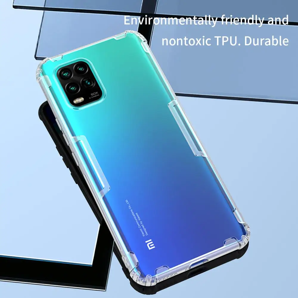 NILLKIN для Xiaomi Mi 10 Lite чехол Mi10 9T 10T Pro крышка натуральный мягкий Anti Explosion закаленное