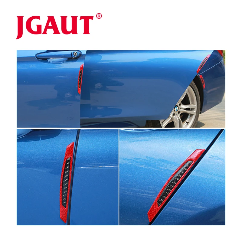 JGAUT 4 шт. само-клейкая светоотражающая лента на авто аварийный знак позади автомобиля внешние аксессуары световозвращающие Стикеры - Цвет: Red B Type