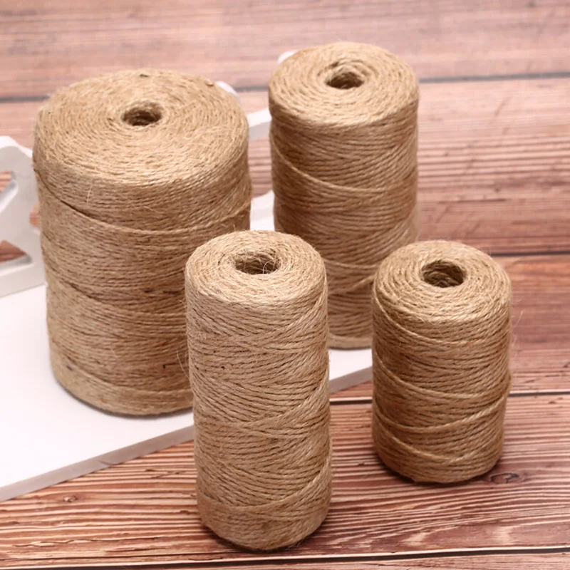 Fabric & Sewing Supplies 50m/80m/100m Handmade Hemp Linen Cords Rope To Tie Burlap Twine Rope String DIY Craft Decoration Cuerda Yute Corde Chanvre Tassel Fringe