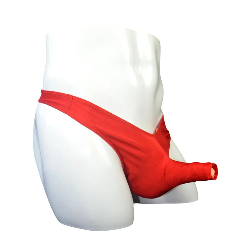 Men's Sexy Thongs And G-strings Male Guttocks Panties With Opening Penis Pocket ZJH083