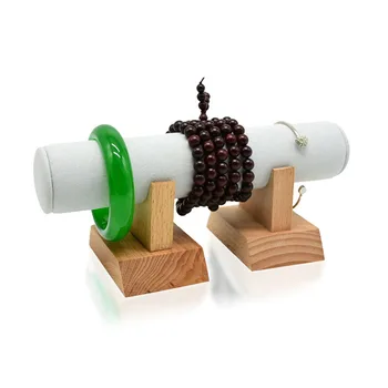 

Portable Premium Wooden Jewelry Display Rack Stand Bracelet Watch Necklace Bangle Holder for Home Store Hobby Collection