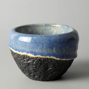 

Coarse pottery tea cup for puer Vintage ceramic teacups porcelain small tea bowl drinkware handmade home decor