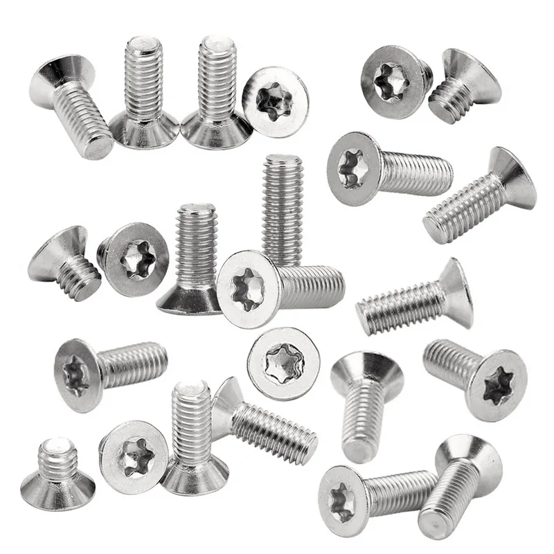 50 шт. Torx деревянные винты M2 M2.5 M3 M4 3-30 мм из нержавеющей стали 304 винт с потайной