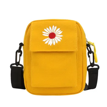 

New Small Daisy Canvas Messenger Bags Polyester Simple Wild Shoulder Mobile Phone Bags luxury Handbags Women Bags Designer