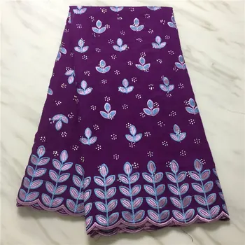 

2020 African Swiss Voile Lace Fabric embroidery lace high quality african Dry cotton lace fabric for women wedding dress