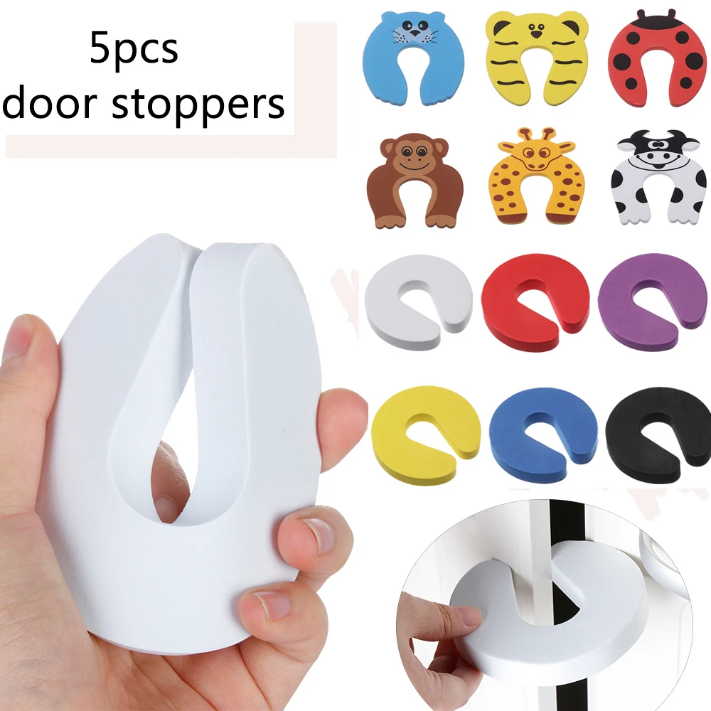 5Pcs Baby Safety Durable Foam EVA Door Stopper Finger Protect Pinch Holder Door Hardware Sofa Home Accessories