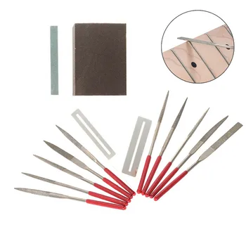 

14pcs/set Guitar Repair Tool Kit Grinding Stone Sponge Frets Nut File Set Guitar Care Tool Set Guitar Accessories