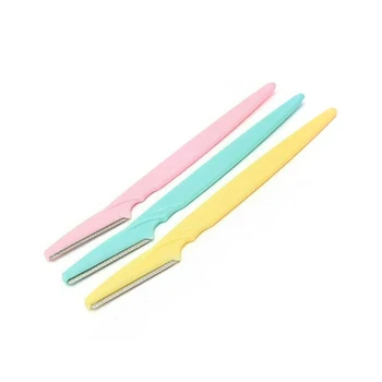 

1pcs Stainless Steel Blade Eyebrow Trimmer Eyebrow Hair Removal Dermaplaning Safety Pain-Free Razor Non-slip Handle Shaver