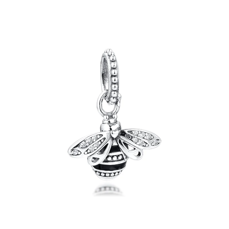 Spring Sparkling Queen Bee Charms 925 