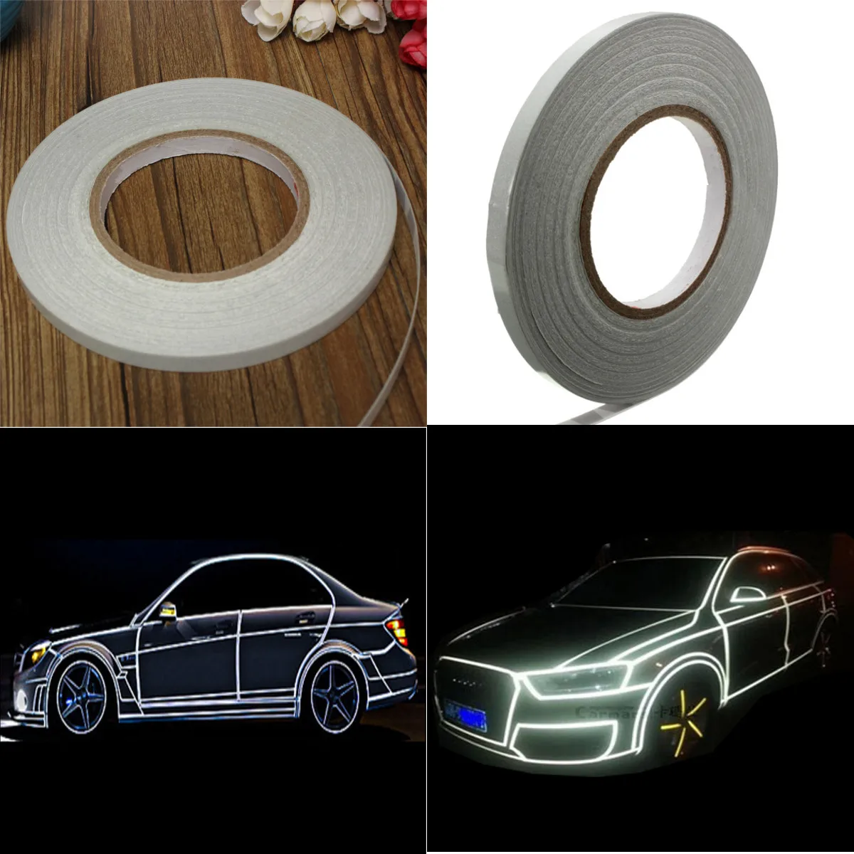 1 см X 4,5 М Автомобильный Светоотражающий ободок для тела полосатая наклейка DIY лента самоклеющаяся Автомобильная наклейка для стайлинга автомобиля красный белый желтый синий