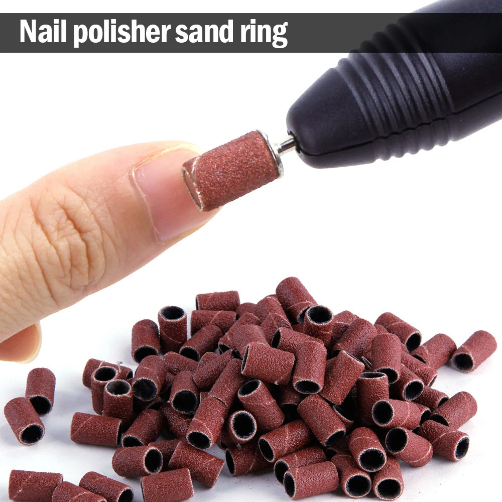 

80# 120# 180# Electric Nail Machine Nail Drill Bits Nail Art Sanding Bands UV Gel Acrylic Polish Remover For Nail Accessory Tool