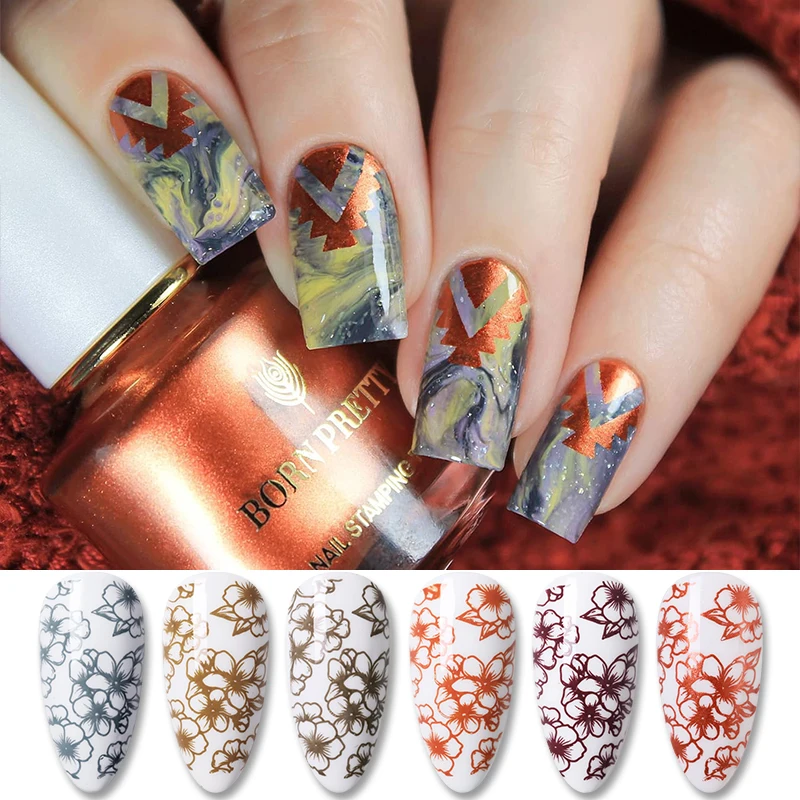 Лак для стемпинга BORN PRETTY с жемчужинами лак ногтей принтом дизайна ногтей|stamping