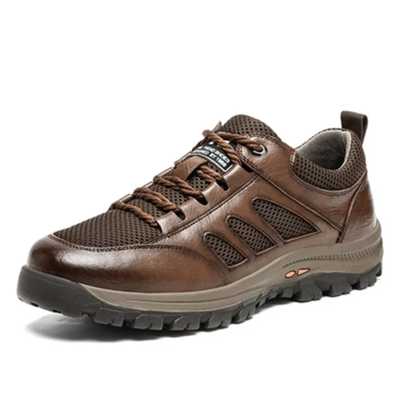 

Men's Shoes Spring Sports Breathable Outdoor Walking Soft Sole 2021 Summer Travel Men's Casual Leather Shoes
